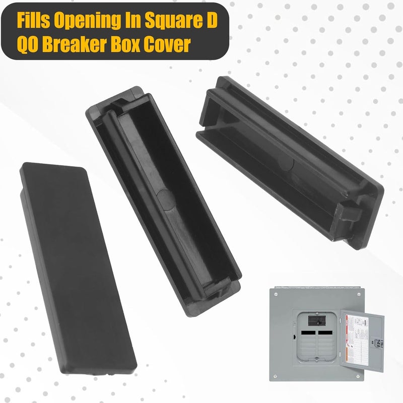 Pongle Square Breaker Panel Cover for Schneider Electric Square D QO Filler Plates Breaker Filler Plate (Comes with Breaker Box Label) 10 Pack - Image 5